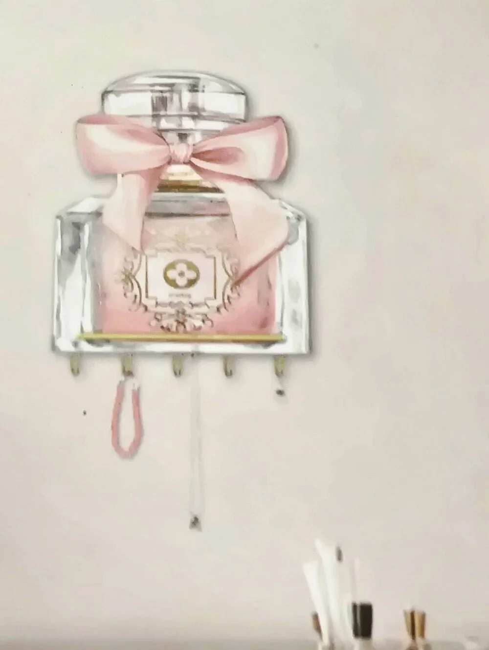 At Home Luxury Shaped Fragrance Bottle Jewelry & Accessory Wall Organizer